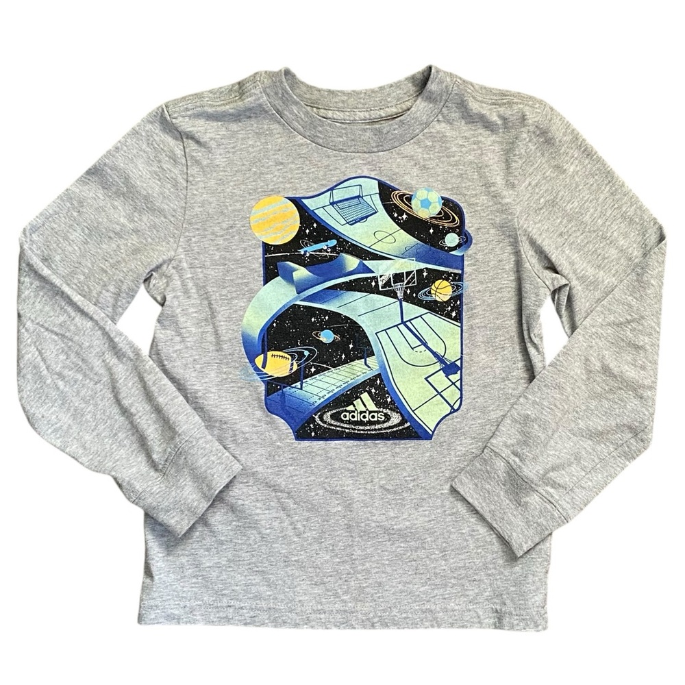 Adidas Boys Sports Graphic Long Sleeve Tee
